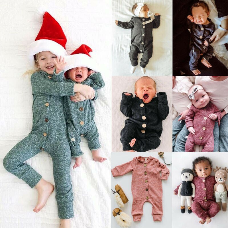 Pasgeboren Peuter kind Baby Jongen Meisje Kleding Herfst Lente Romper Speelpakje Casual Korte Mouw Kleding Solid Outfits 0- 24M