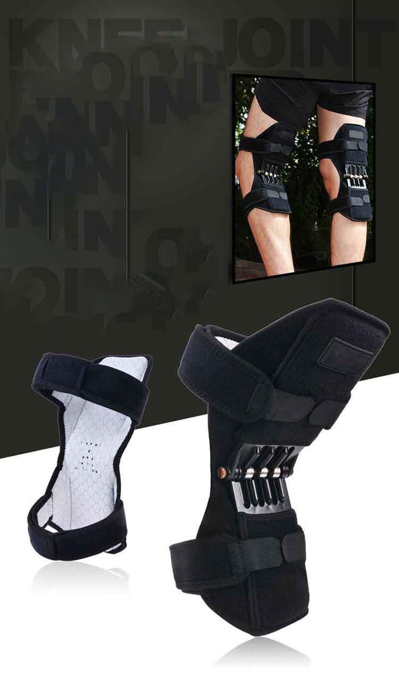 Joint Support Knee Pads Knee Patella Strap Non-slip Power Knee Stabilizer Pads Lift Spring Force Knee Booster Tendon Brace