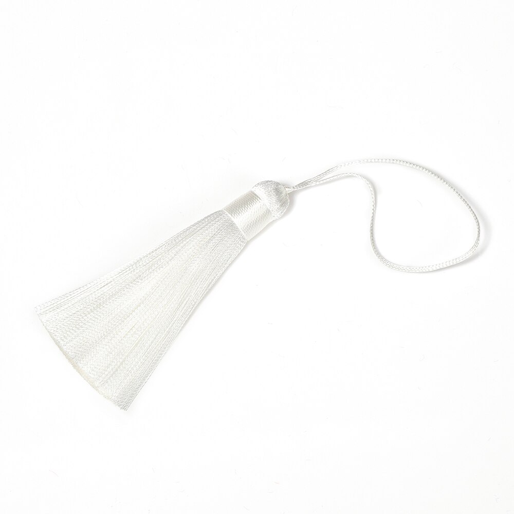 10pcs Polyester Silk Tassel Brush 8cm Satin Tassel for Jewelry Making Crafts Charm Pendant DIY Handmade Material Supplies: Maroon