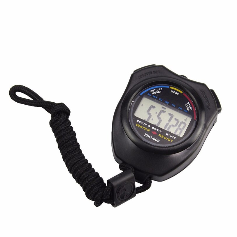 Superieure Waterdichte Digitale LCD Stopwatch Chronograaf Timer Teller Sport Alarm Oktober 18 *