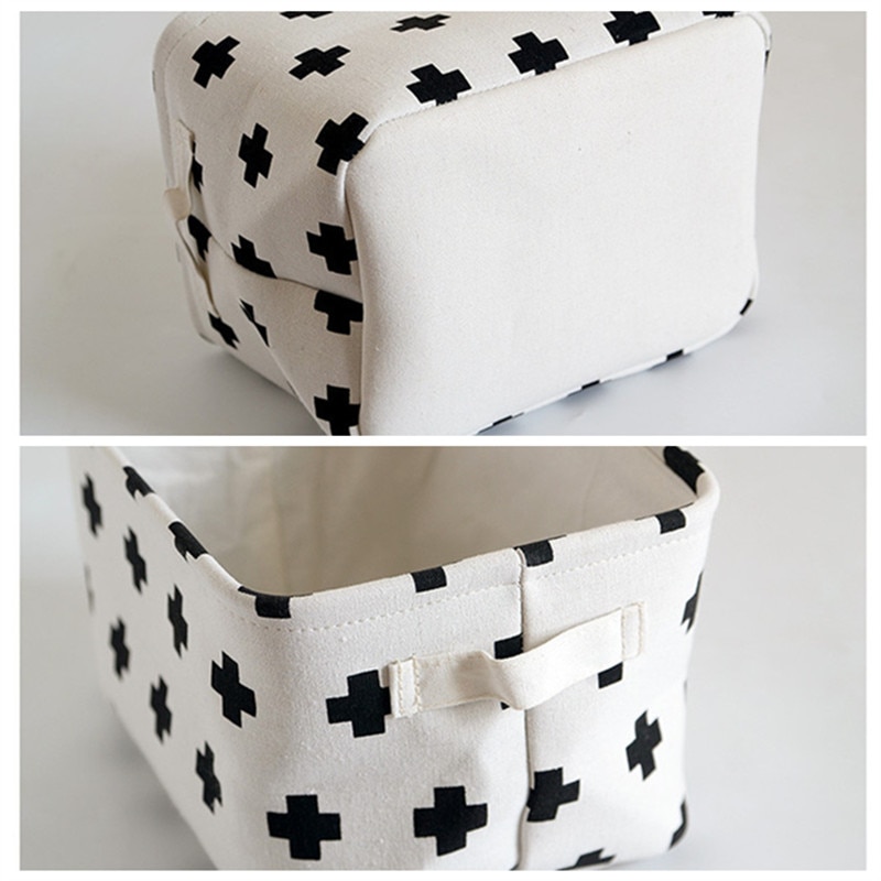 Panier de rangement pliable imprimé croix fulllove noir sml xl pour vêtements, papeterie, jouets, rangement et organisation de la maison