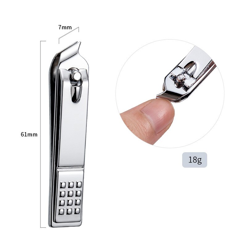 Stainless Steel Nail Clipper Cutter Toe Nail Clipper with Clip Catcher Fingernail Manicure Trimmer Pedicure Tools: 2-Small