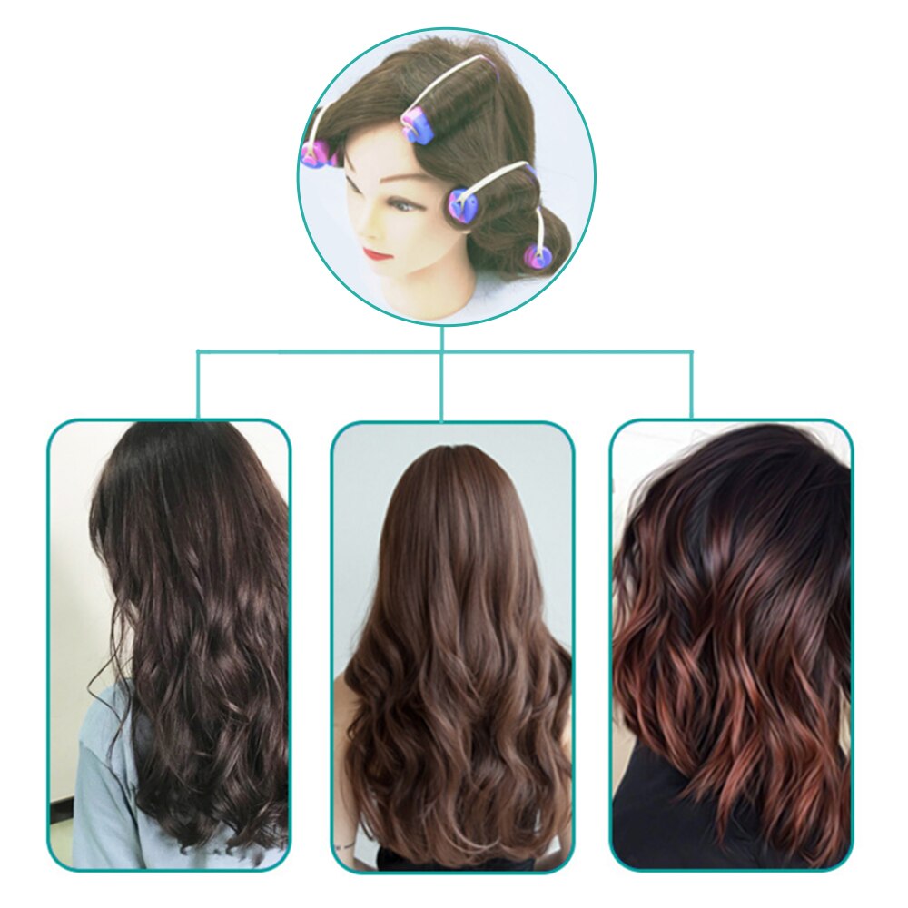 12 kpl/erä hiuskihartaja vedä ytimen hiusrulla kihartaminen hiustyökalu maaginen hiuskihartaja rullat hiuksiin parturi-kampaamo