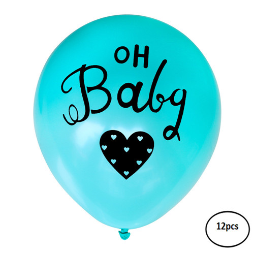 10 stk det er en dreng det er en pige trykt oppustelige balloner fødselsdag begivenhed fest dekoration baby shower køn afslører globos: 12 stk blå