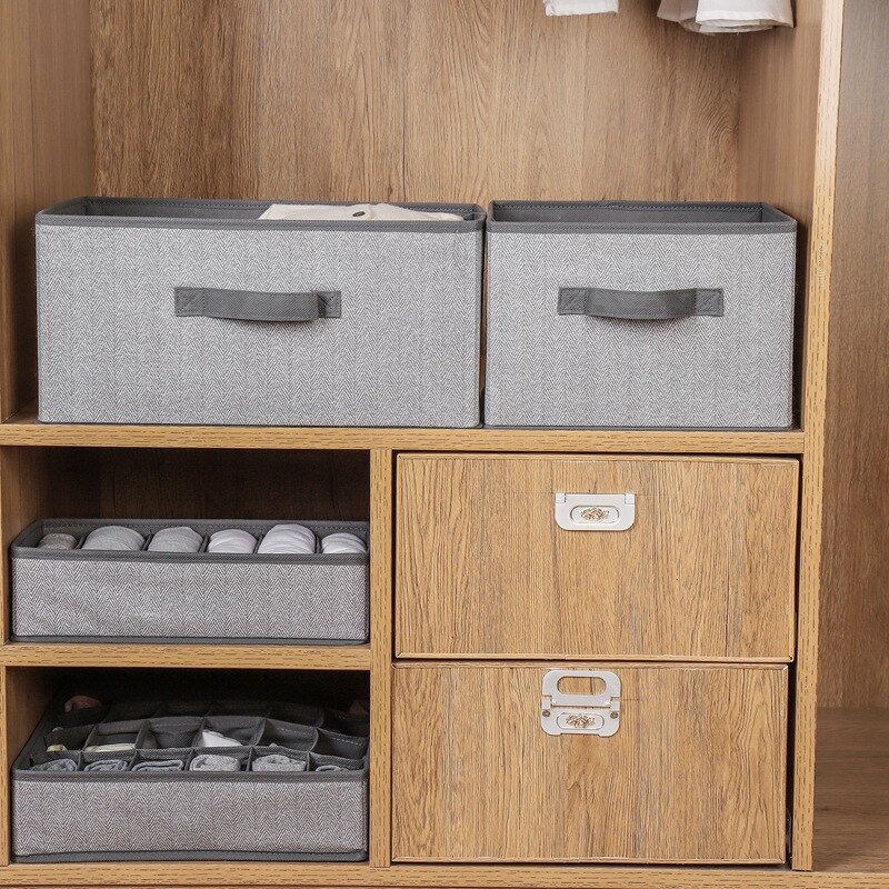 Non-woven Storage Box Drawer Fabric Storage Box Square Uncovered Clothing Debris Sorting Box