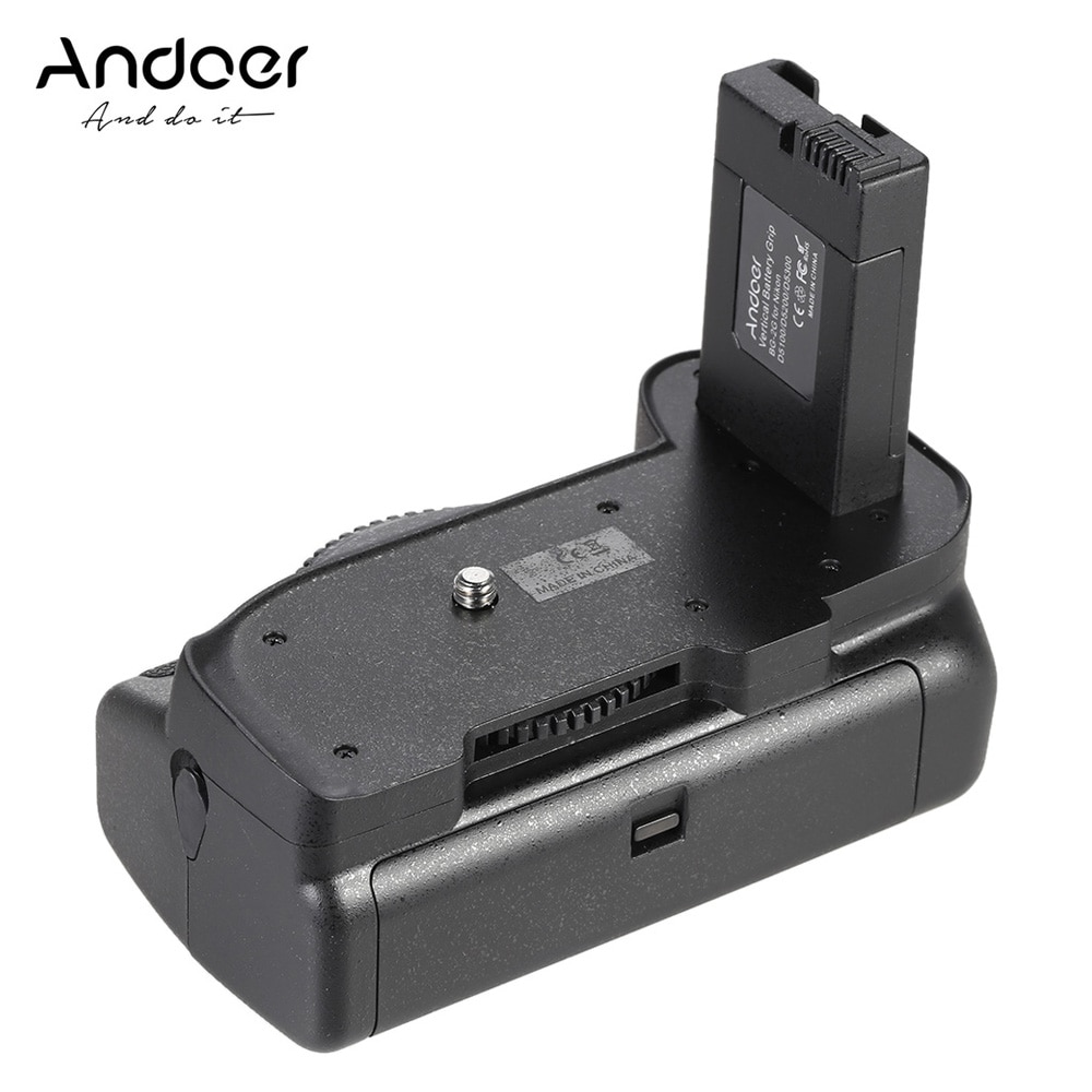 Andoer BG-Vertical Battery Grip Holder per Nikon D5100 D5200 D5300 DSLR Camera EN-EL 14 Batteria