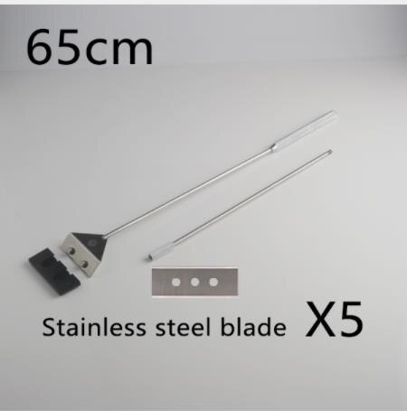 Ruostumaton teräs akvaario kala akvaario levä kaavinterä vesi vesi elävä kasvi ruohon puhdistus monitoimityökalusarja puhdistusainesarja: 65cm