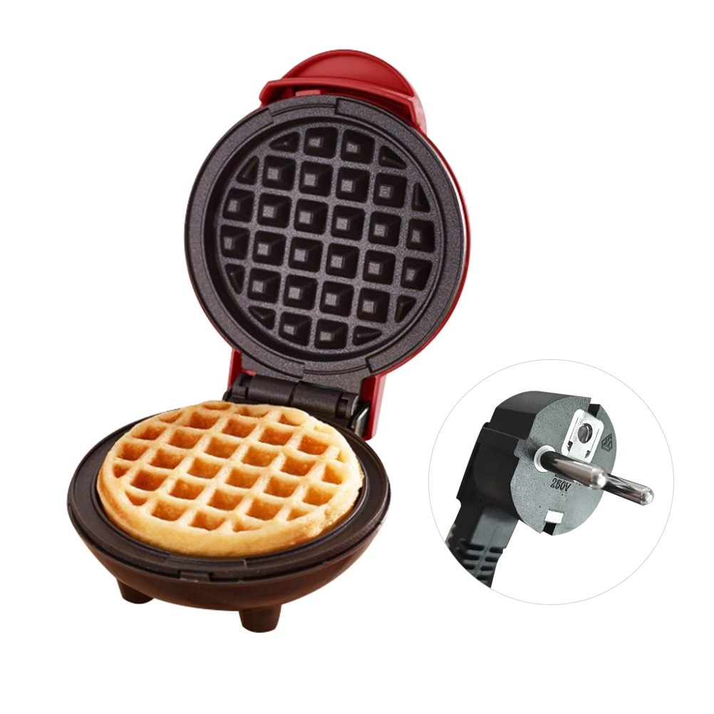 Elektrische Wafels Maker Draagbare Sandwich Pizza Pancake Ei Taart Oven Ontbijt Machine Ei Taart Oven Pan: EU