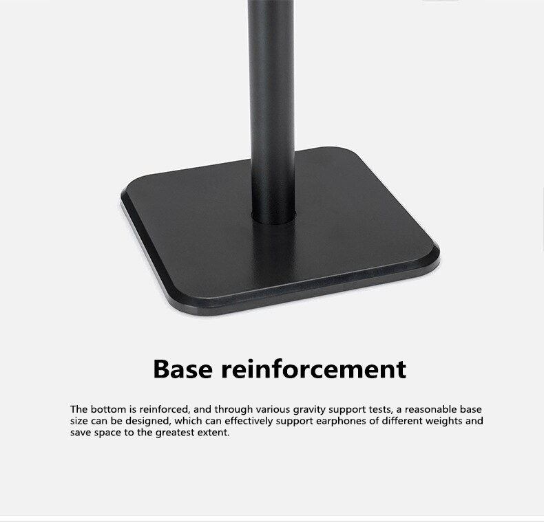 Original Headphone Stand Table Headset Holder Classic Earphone Stand With Aluminum Support Bar Headrest ABS 23.5*10.5*10.5 Cm