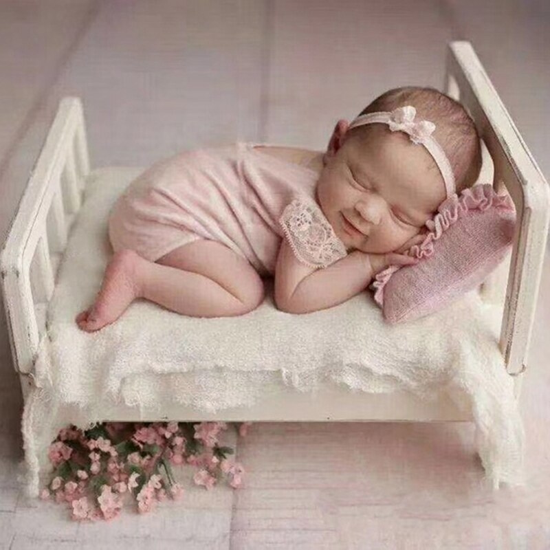 Crib Detachable Basket Wood Bed Accessories Photo Shoot Infant Baby Photography Background Studio Props Sofa Posing Newborn