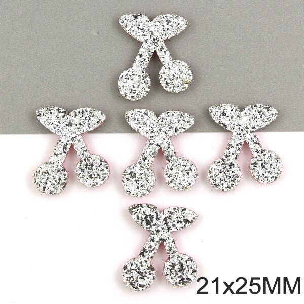 50Pcs Glitter Kleine Krone Patches Filz Pads Applique Patches auf Kleidung Haar Clip Bögen für Mädchen Scrapbooking Accessories17x17MM: 09