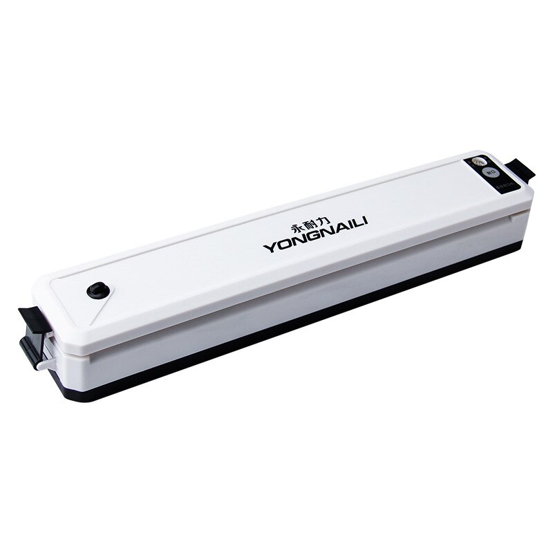 Food Vacuum Sealer Verpakking Machine Met 10 stuks Zakken Gratis Vacuüm Voedsel Sluitmachine Vacuüm Sealer Packer: Single pump White