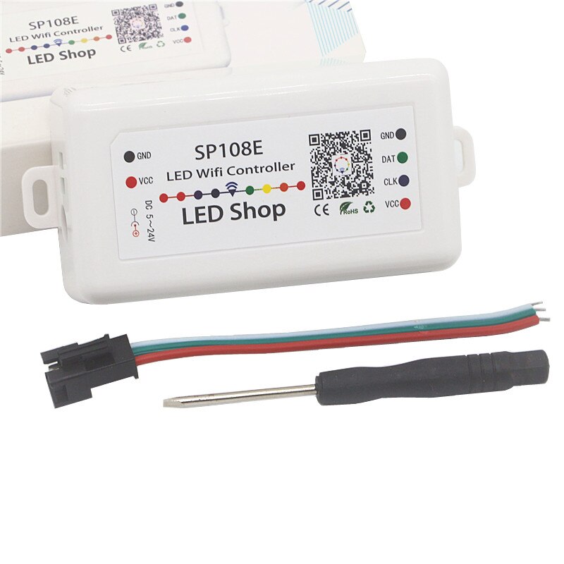 LED WiFi Bluetooth Music Controller SP105E SP106E SP107E SP108E SP511E SP110E Addressable Pixel Full Color RGB Controller: SP108E