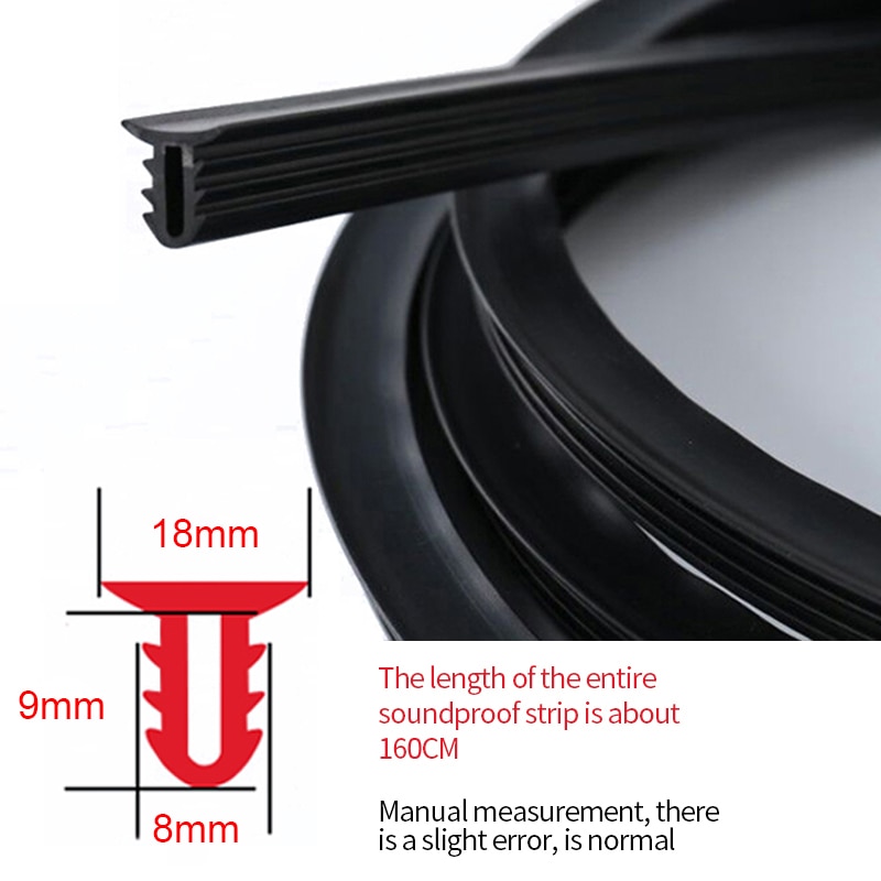 1.6m Car Dashboard Sealing Strips Auto Interior Sound Insulation Weatherstrip Dashboard Rubber Strip Stickers Moulding Styling