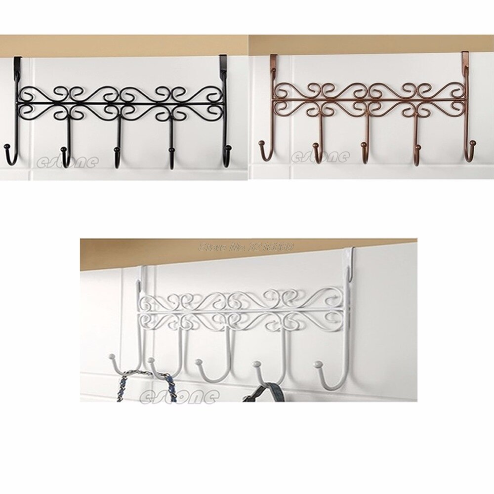 Hoedentas handdoek jas kleding over de deur badkamerhanger hangrek houder 5 haken groothandel