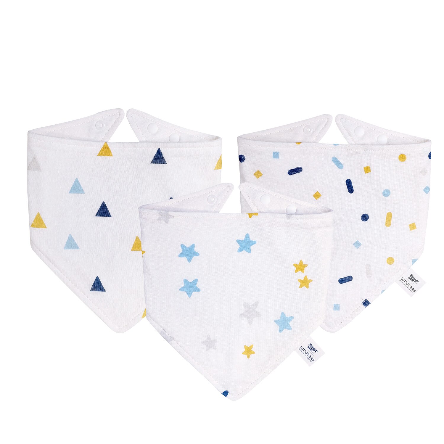 3Pc bavaglini Bandana in mussola per bambini triangolo Burp panni 100% cotone ragazzi ragazze bavaglini neonato asciugamano Saliva traspirante: EH30008