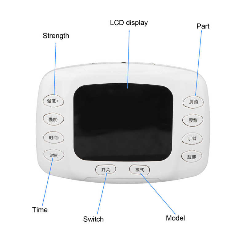 Electronic Pulse Massager Timing Electric Muscle Stimulator Promote Blood Circulation Multifunctional 8 Kinds Of Functions for