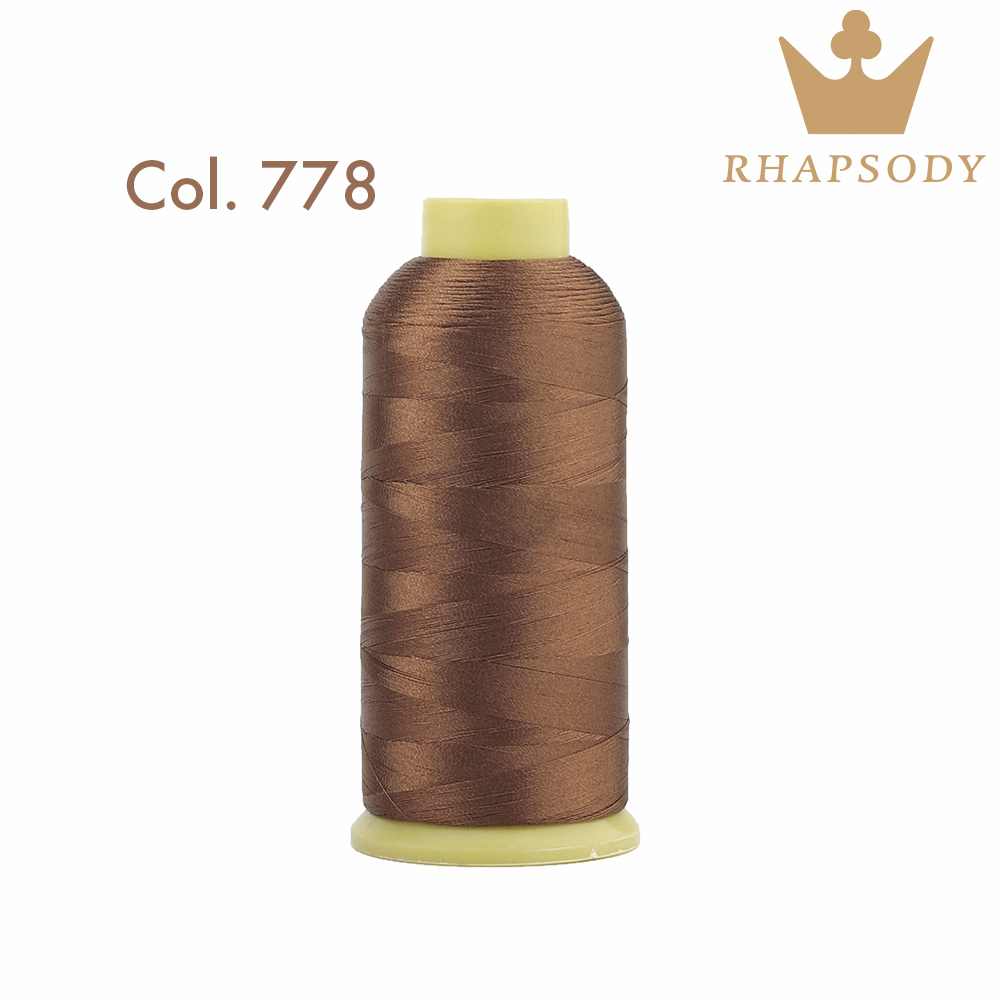 Rhapsody 120D2 5000m 40WT hilo de bordar de poliéster para Brother Singer Janome Babylock máquina de coser costura casera 200 colores
