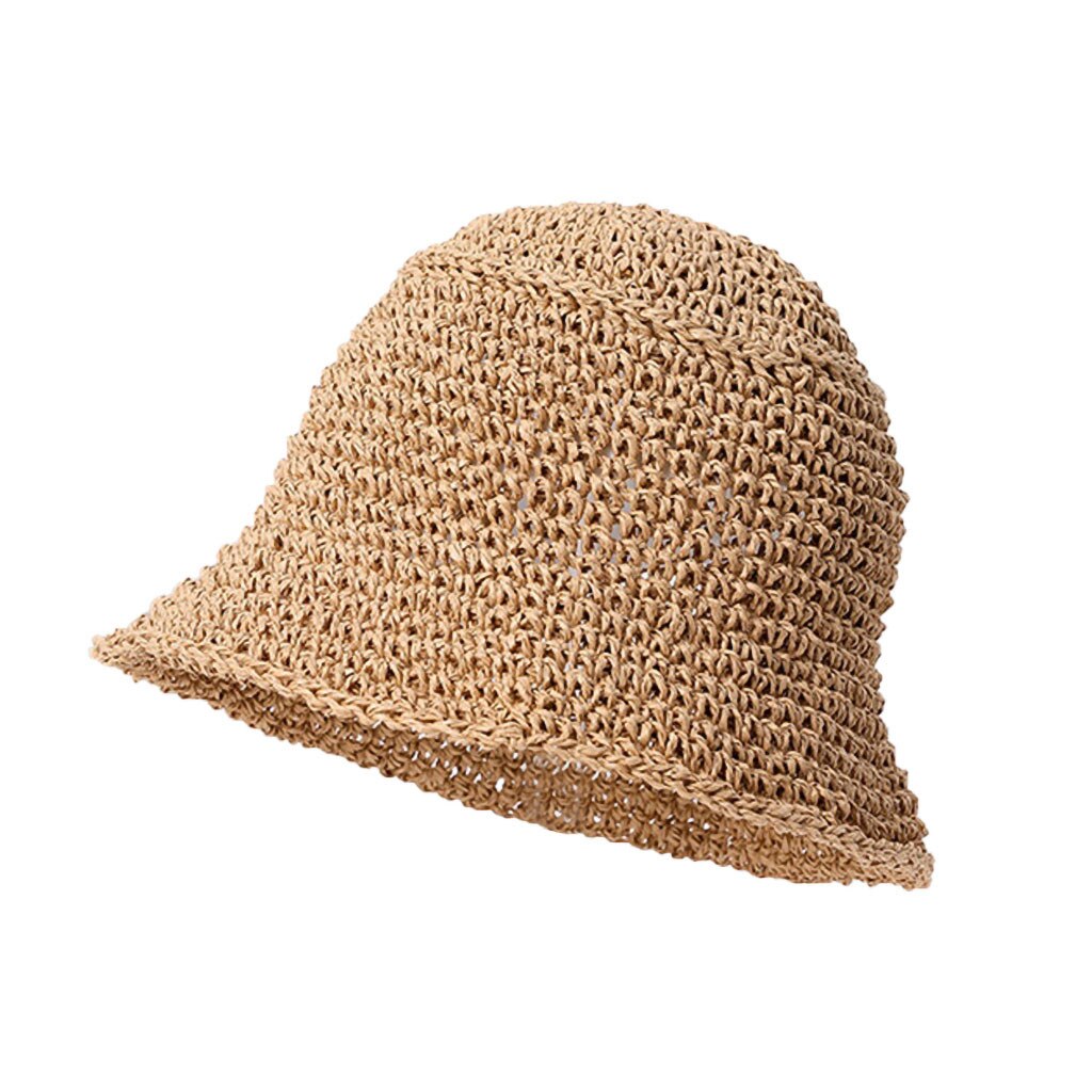SAGACE verano sombrero paja mujer Sun Dome Cool sombrero plegable para mujeres sombrero de paja de playa sombrero de UV viaje gorra de malla playa A310: Verde