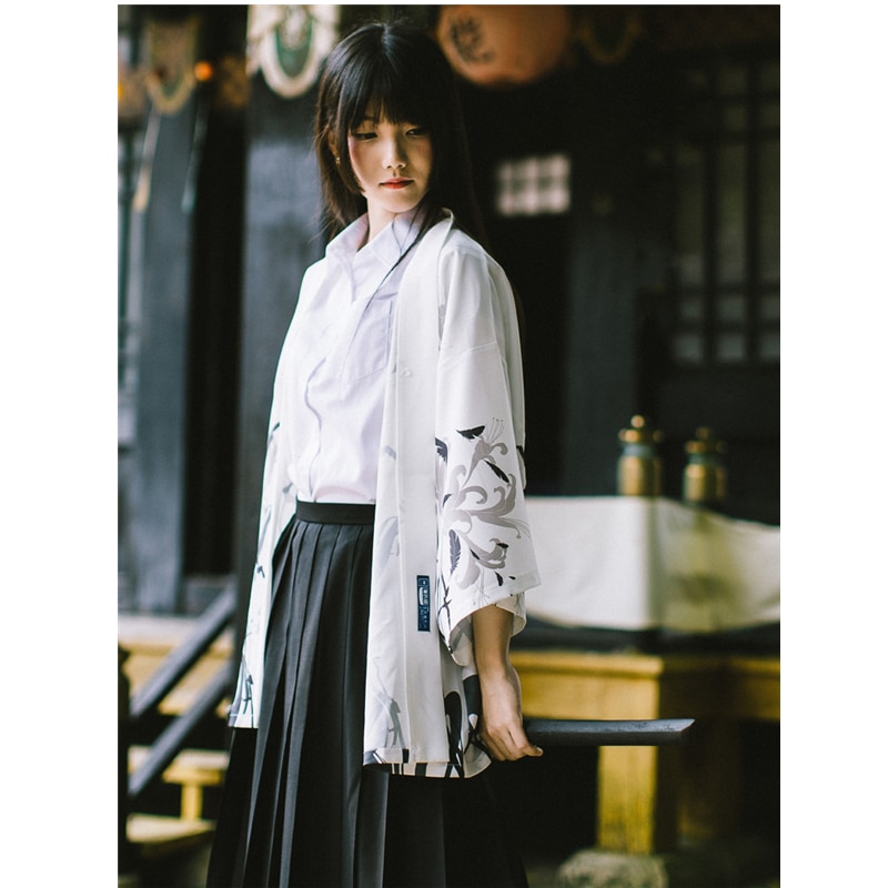 Japanse stijl mannen samurai kostuum kimono cardigan haori drieduizend kraaien doden dag vrouw yukata harajuku koreaanse kleding