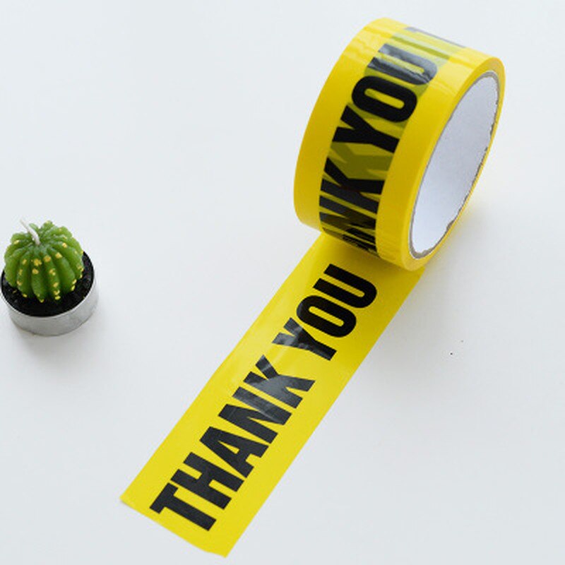 1 Roll 48mm*25m Opp Warning Tape Danger Caution Barrier Remind Work Safety Adhesive Tapes DIY Sticker For Mall Store School