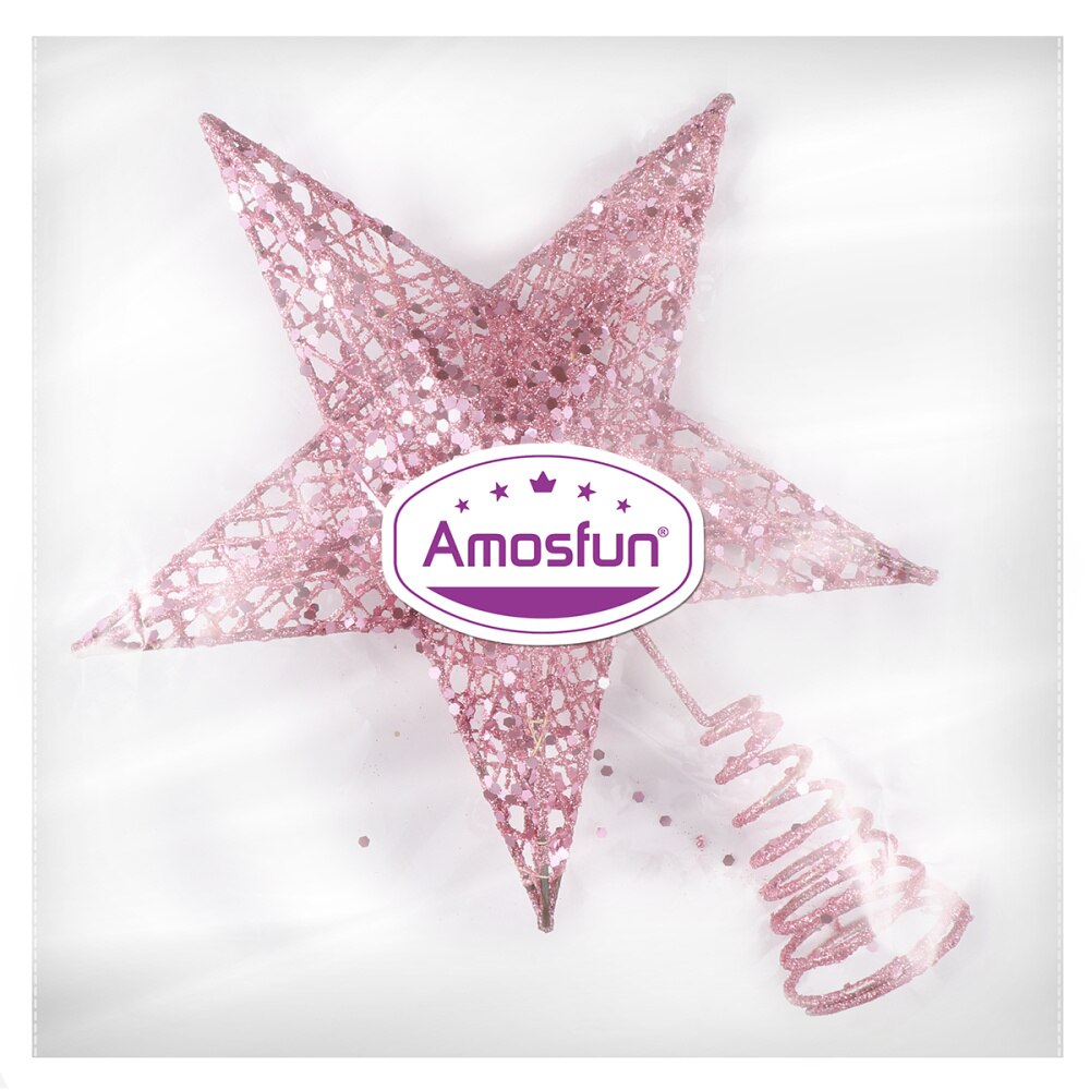 1 Pc Christmas Tree Top Topper Glittering Iron Star Topper for Banquet