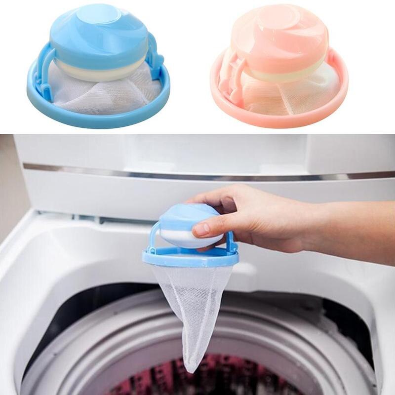 Home Floating Lint Hair Catcher Mesh Pouch Washing Machine Catcher Laundry Washing Dirt Bag Filter Floating Hair Catch Mach V8I4