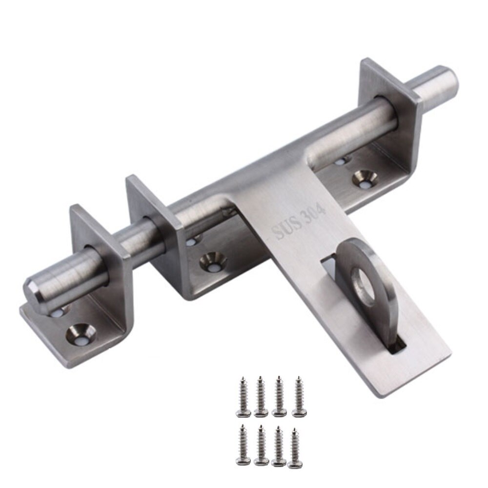 Good 1pc Slide Bolt Gate Latch Heavy Duty Premium Safety Stainless Steel Barrel Bolt Gate Latch Door Lock Door Bolt