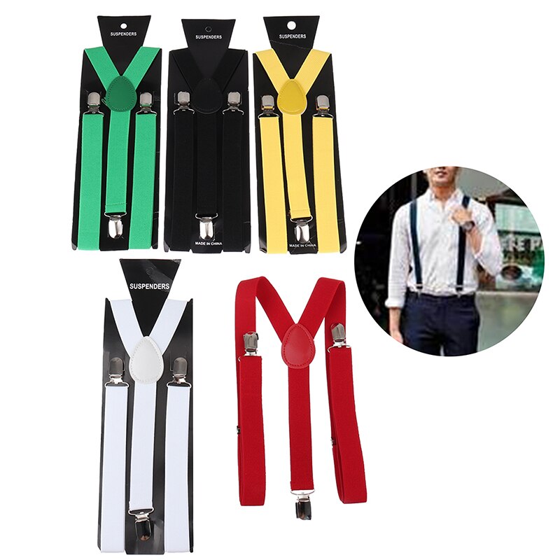 Bretelles élastiques Réglables 25mm Pour Homme - Pinces Pantalon Unisexes | Accessoire Mode