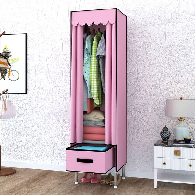 luxury 1 drawers DIY Non-woven Folding Portable Wardrobe Bedroom Furniture Bedroom Storage Cabinet