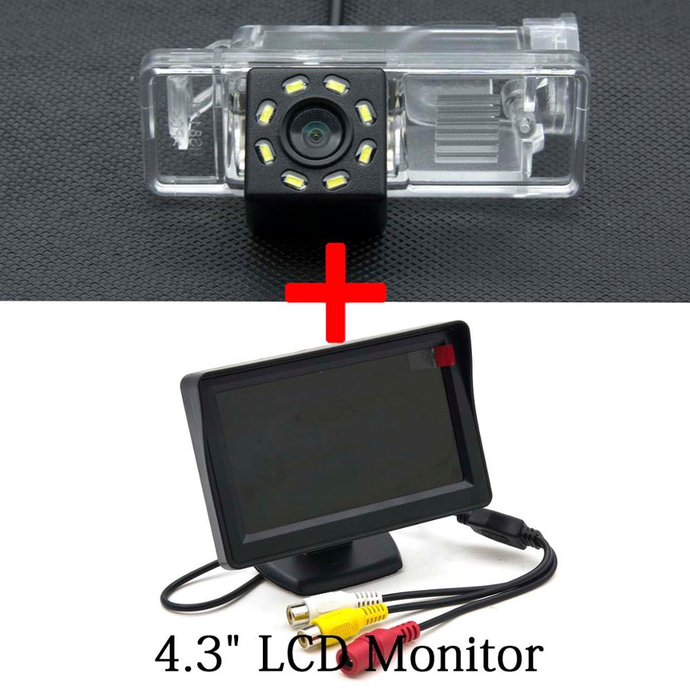 8LED Auto Achteruitrijcamera 4.3 "5" Spiegel Lcd Parking Monitor Reverse Draadloze Voor Mercedes Benz Vito Viano sprinter B Klasse W639: Camera 4.3 inch LCD