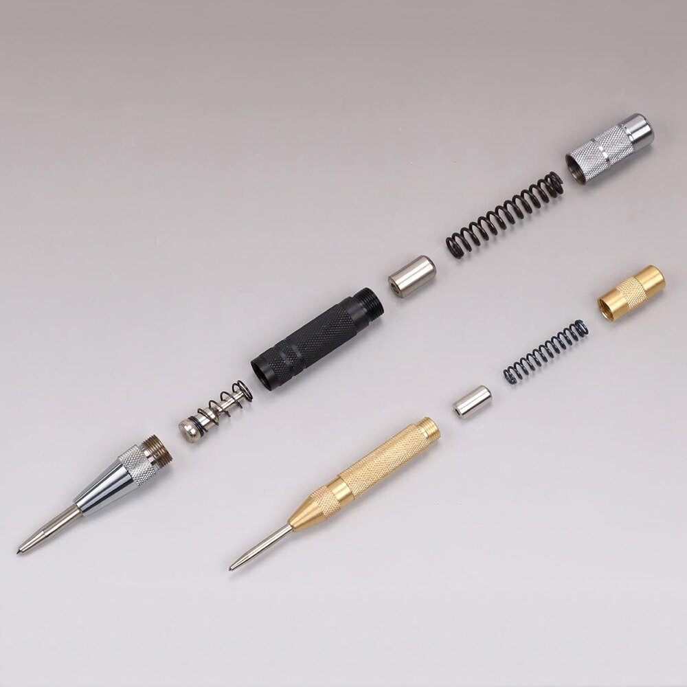 Super Strong Automatic Centre Pin Punch with Hardened Steel Metal Spring Loaded Center Punch Woodworking Metal Drill Adjustable