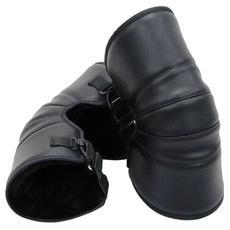 Ginocchiere protettive per moto ginocchiere per moto in pelle PU protezione per ginocchio per Motocross protezione per ciclismo universale 2 pezzi
