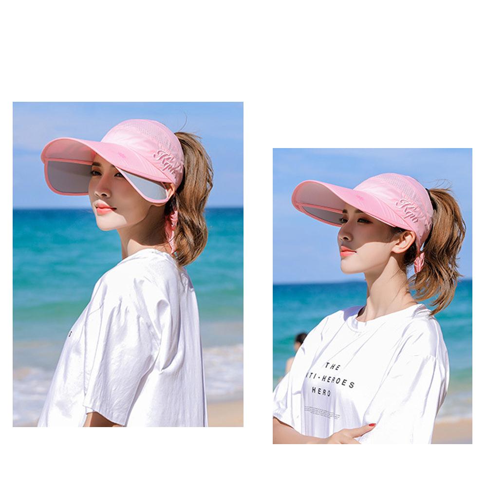 Beach Sunscreen Cap Travel Cap Apparel Comfortable Canvas 7 Colors Retractable Sun Visor Casual Hat Outdoor Hat Ventilation