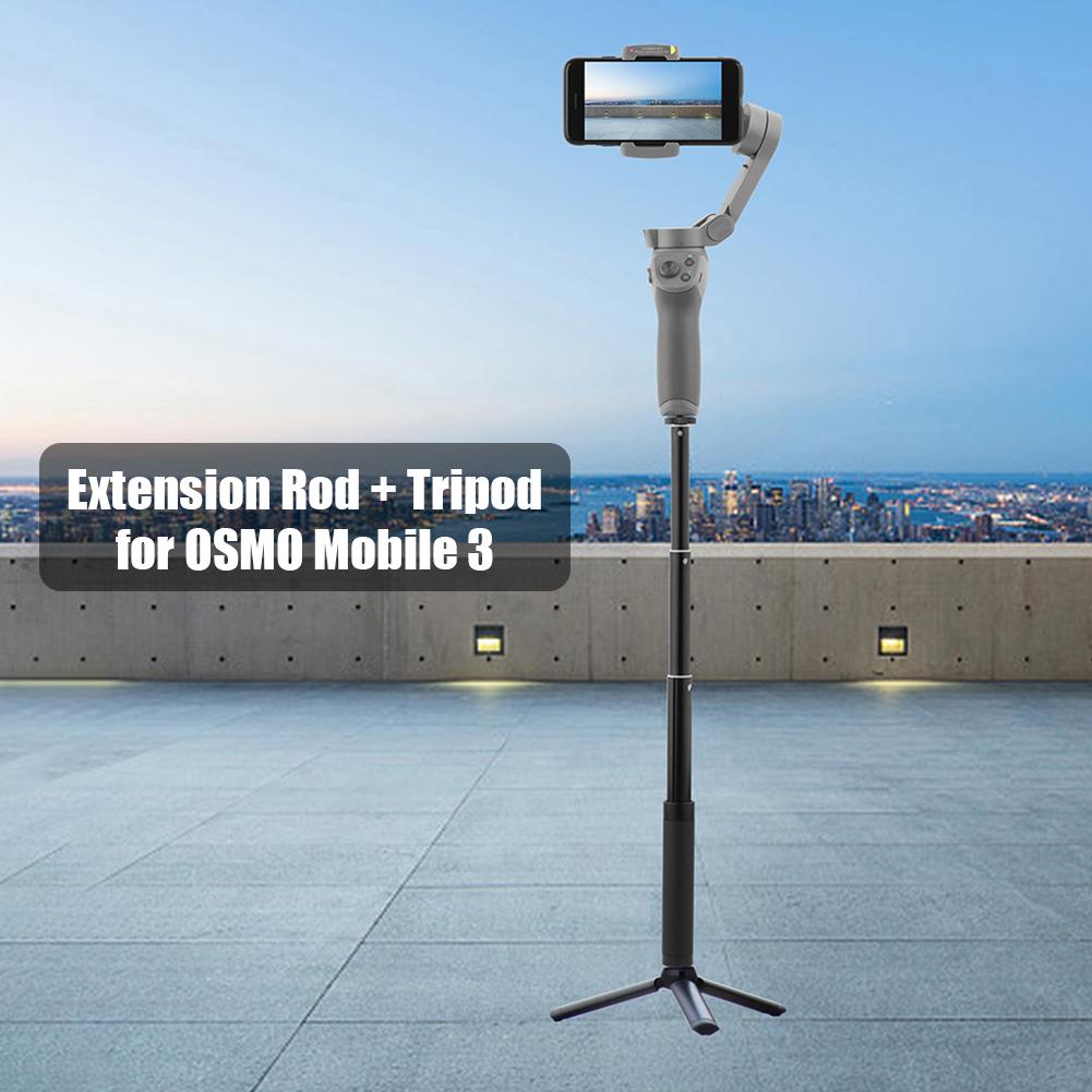 Teleskopisk forlængerstang pole selfie stick + stativ stativ til dji osmo mobile 3/2,  til feiyu, til zhiyun tilbehør