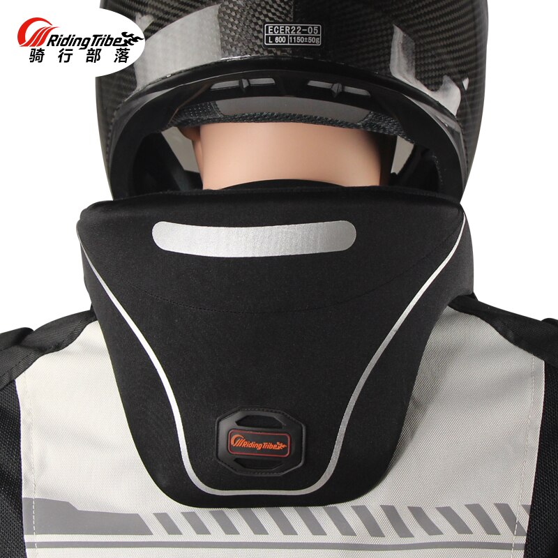Motorcycle riding protector neck protector has a zipper adjustable to protect the head and neck