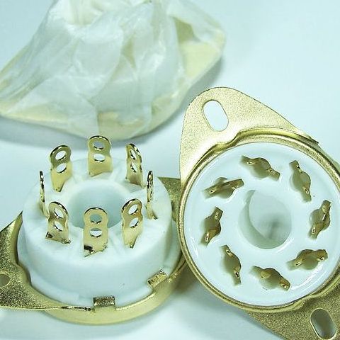 PCB Support Pour Tubes Audio (socket GZC8-Y-6) - Compatible KT88, 6550, EL34, 6P6P, 6V6 - Neuf