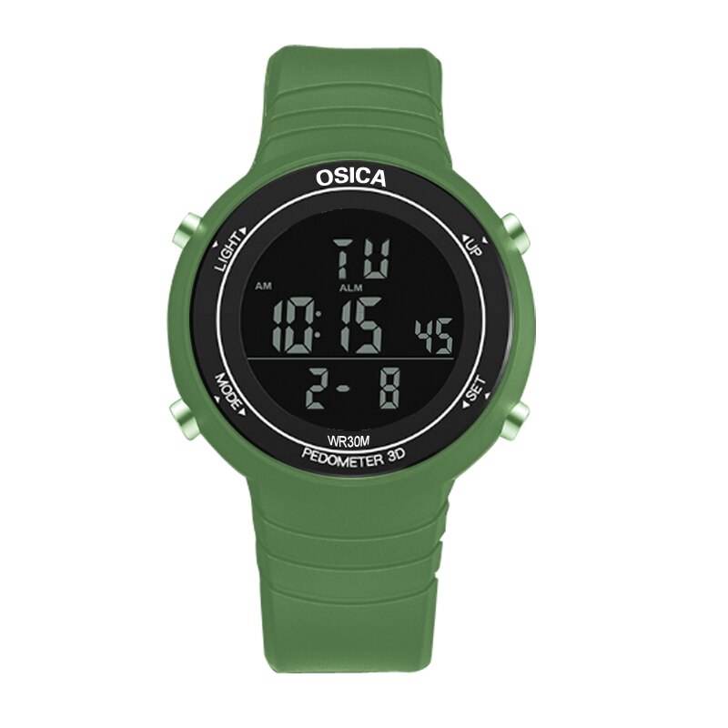OSICA Sports Watch Low price Digittai Men's Watch Women's Sports Watch Digital Display Popular Plastic Watch: Green