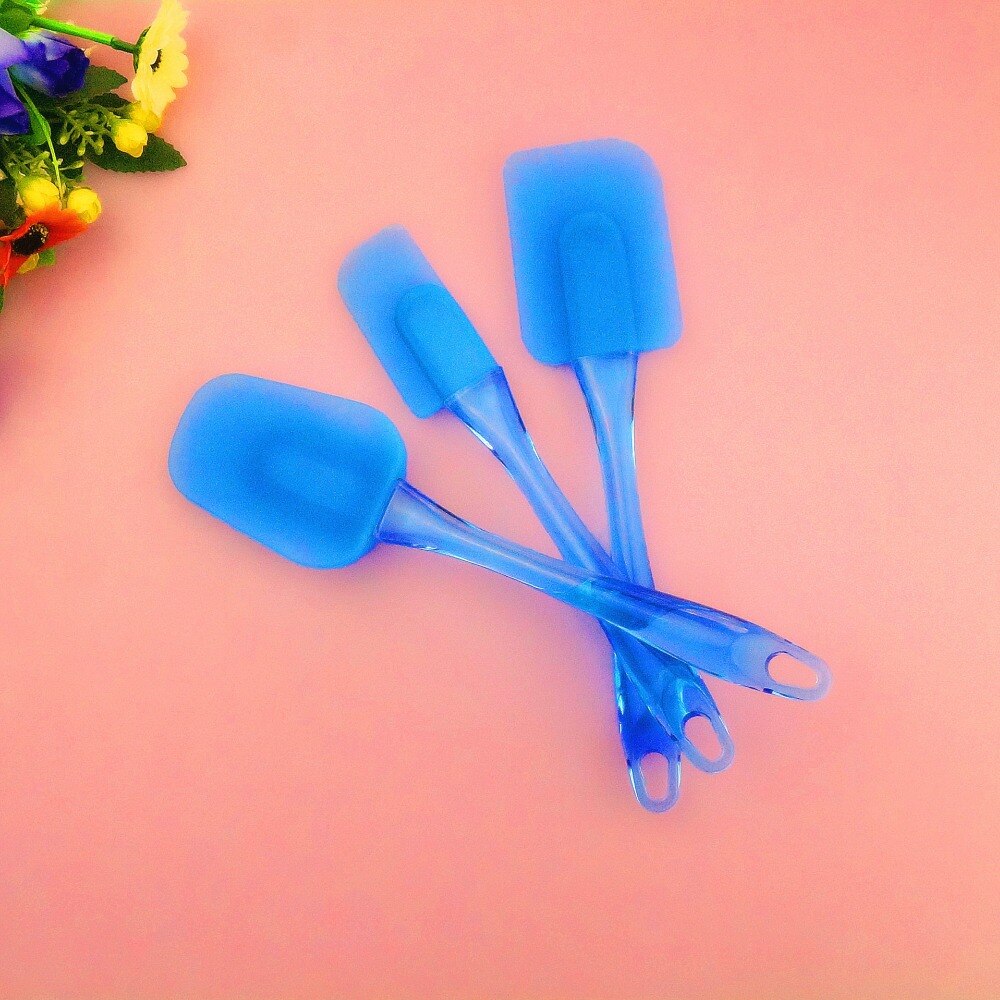 Newcomdigi 3 Pieces/Set Silicone Spatula Set Pastry Baking Supplies Cake Spatule Patisserie Tools Bakeware Kitchen Accessories