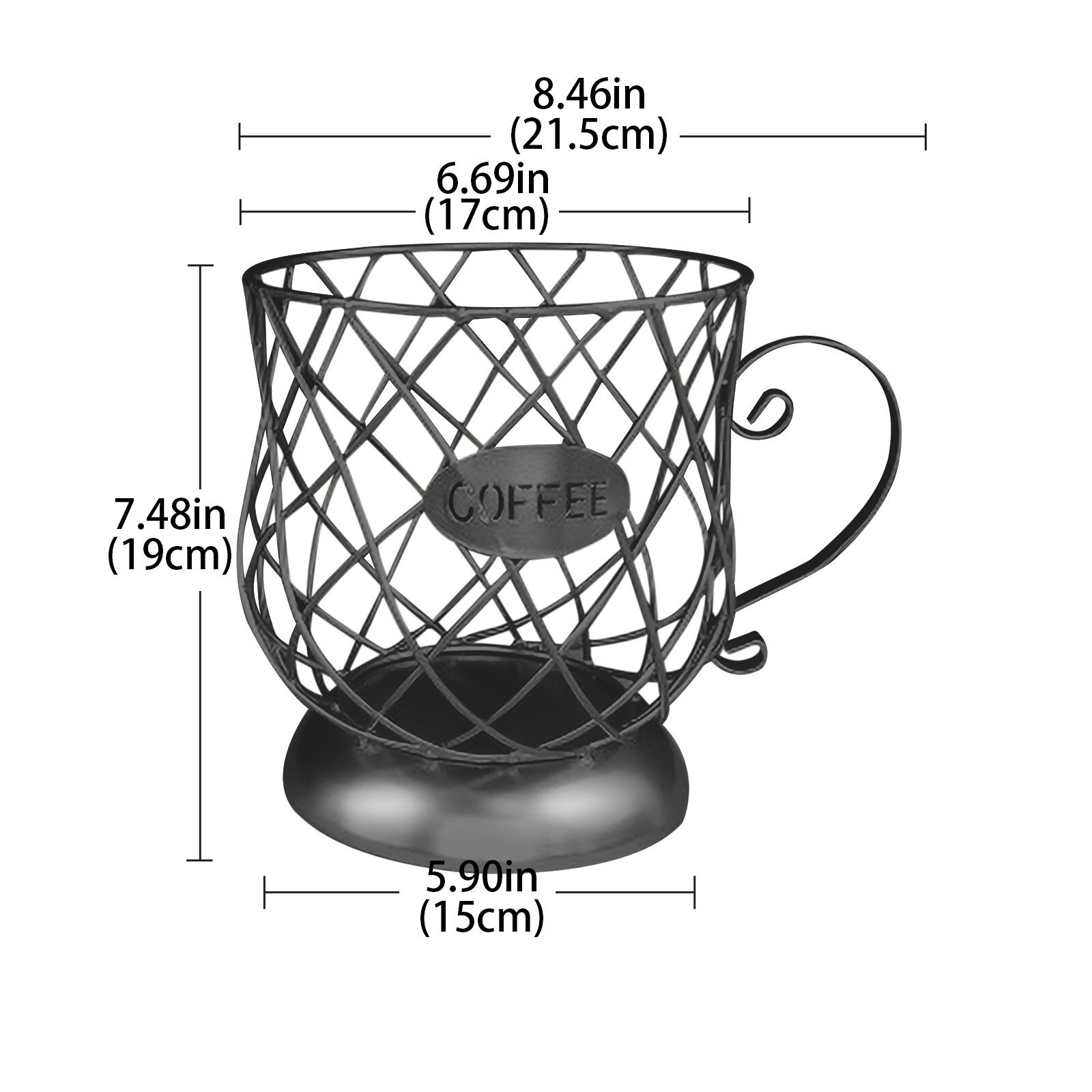 Uitgeholde Koffie Capsule Opslag Mand Creatieve Koffiekopje Vormige Fruit Koffie Pod Organizer Houder Voor Home Cafe Hotel Ornament