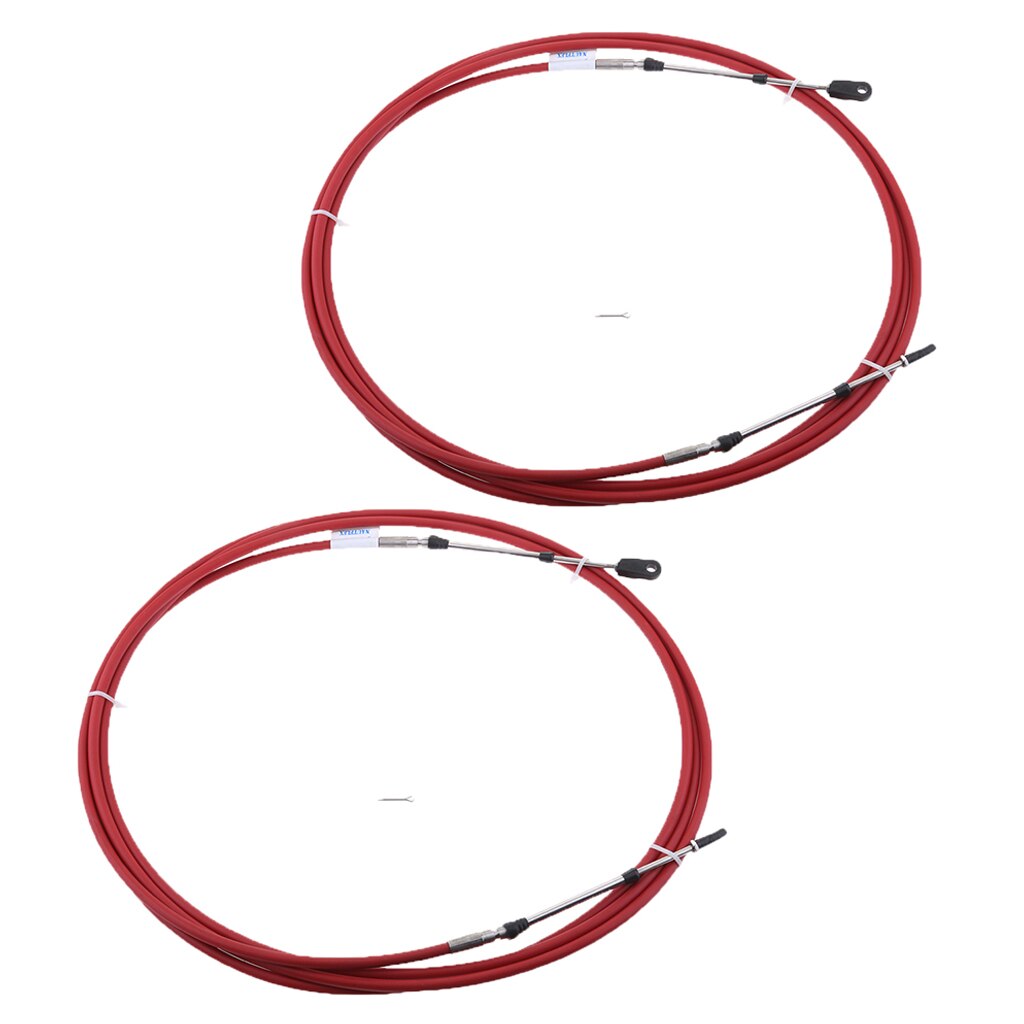 Universal Marine Throttle Control Cable for Boat Motor Outboard Engine Control Lever 13 FT/4 Meter (Red)