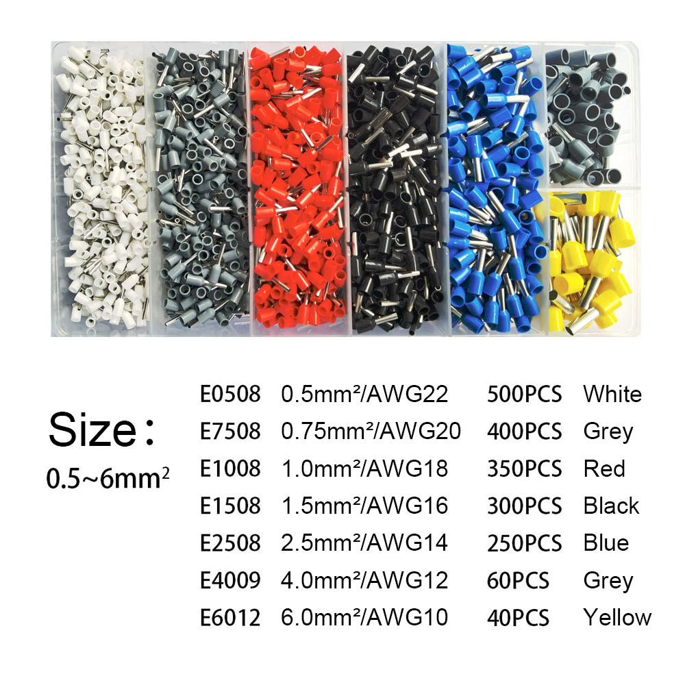 6-6 Tube Terminal Crimping Pliers Crimp Tool Ferrule Crimper Plier for Wire Terminal 0.06~6mm²: B