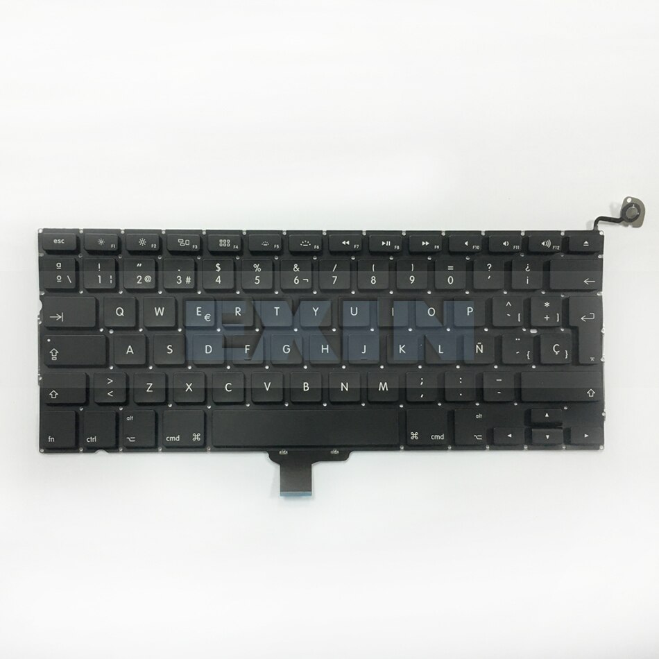 OEM for Macbook Pro 13" Unibody A1278 Keyboard Spanish Spain SP Language + Backlight Backlit + Screws Year