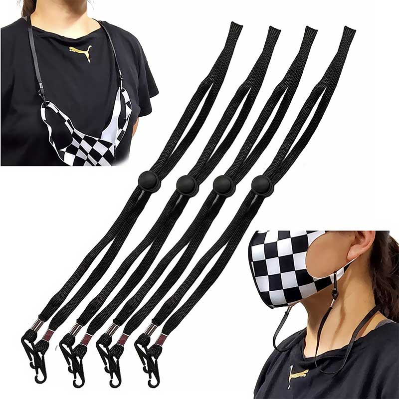 Tioodre Volwassenen Maskers Houders Maskers Haak Maskers Lanyard Bandjes Verlengen Verstelbare Touw Maskers Clip Met Opknoping Hals