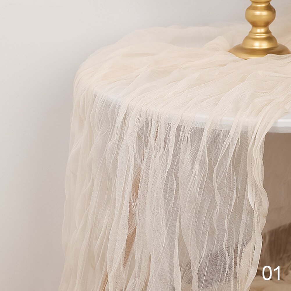 Pogniecione fotografia Backdrops materiał tiul gaza tło studio fotografia fotografia wideo martwa natura strzelać rekwizyty wystrój domu: 1x1.5m / Beige biały