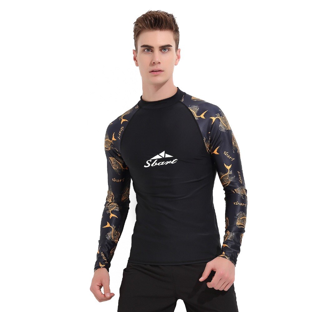 Sbart Lange Mouwen Rash Guard Mannen Snorkelen Kleding Surf Wetsuit Badmode Waterdichte Sneldrogende Anti-Uv Strand Kleding