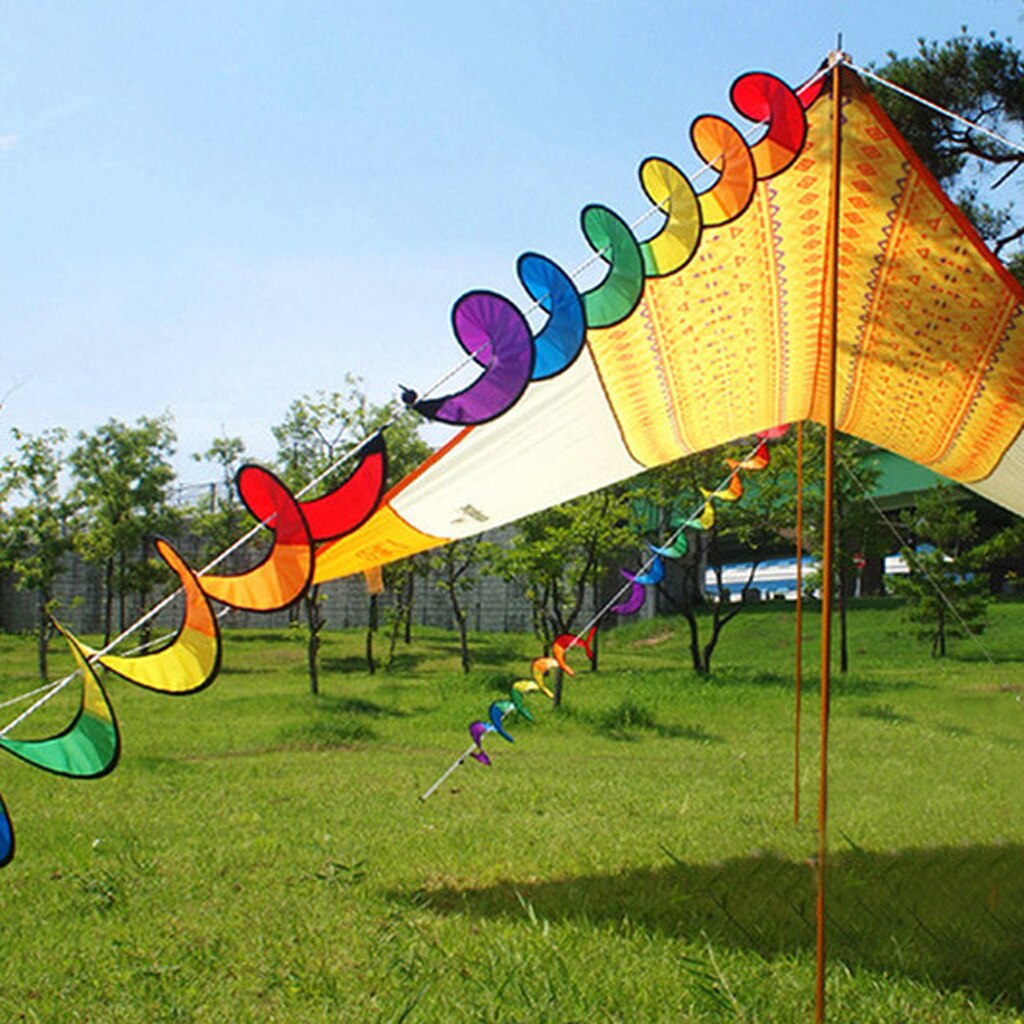 Nylon Rainbow Spiral Wind Spinner Outdoor Tent Tarp Tuin Home Decoraties