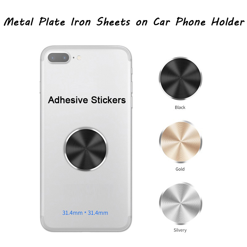 Plating Metall Platte für Magnetische Auto Telefon Halter Aluminium Legierung Aufkleber auf Auto Halterung Telefon Halter für iPhone 12 Samsung xiaomi