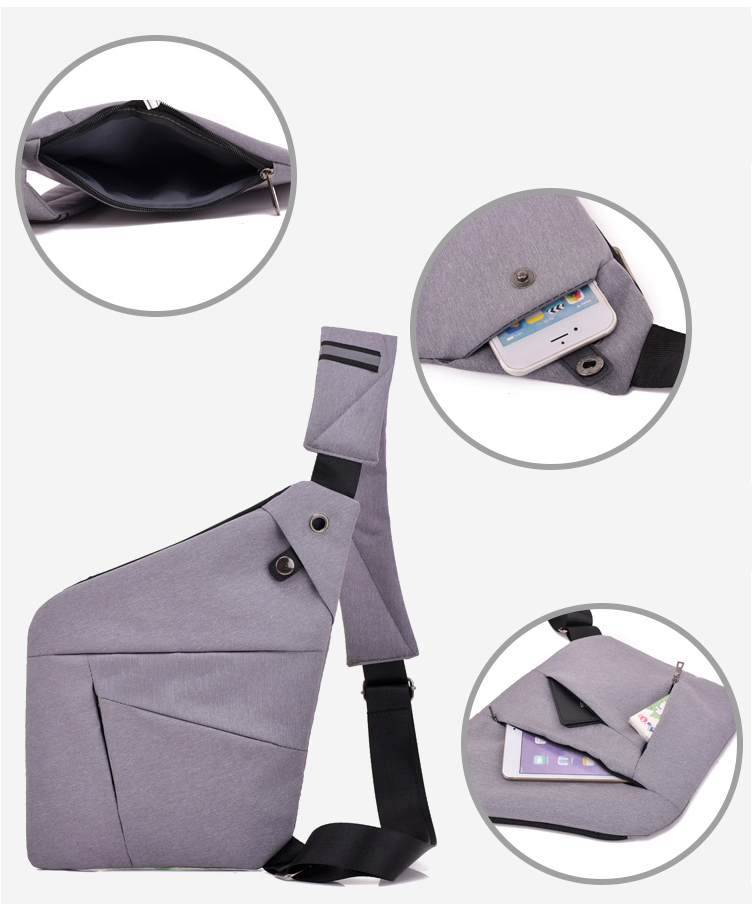 Fabra Anti-Theft Männer Messenger Schulter Taschen Männer Brust Pack Männer Retro Trapez Sharp Crossbody-tasche Motorrad Sling Tasche schwarz