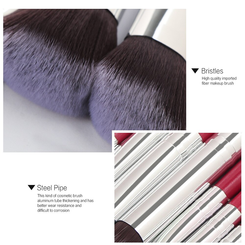 Maage 22/20/18 stuks make-up kwastenset oogschaduw wenkbrauw eyeliner kwast meerkleurig nylon haar plastic handvat